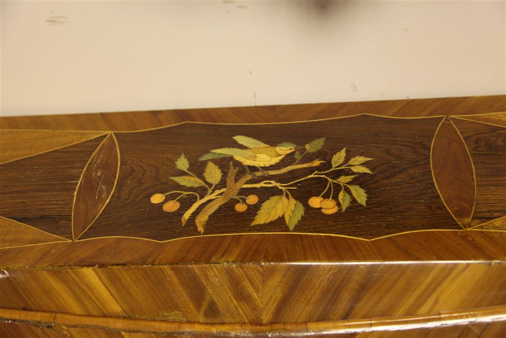 A German rococo marquetry bureau de dame, in the manner of the Spindle Brothers, W.3ft 2.5in.